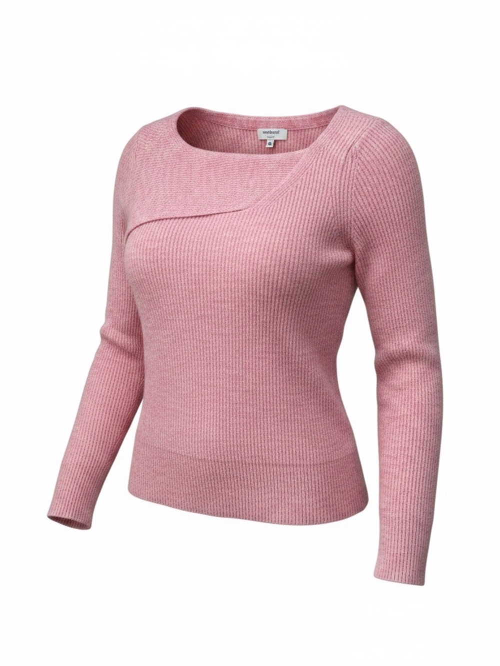 Cozy Pink Ribbed Women's Sweater